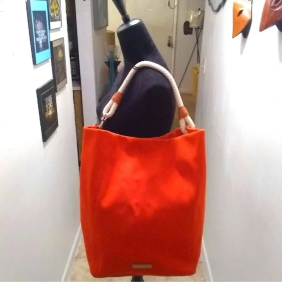 Orange Canvas MK Tote - Picture 3 of 3